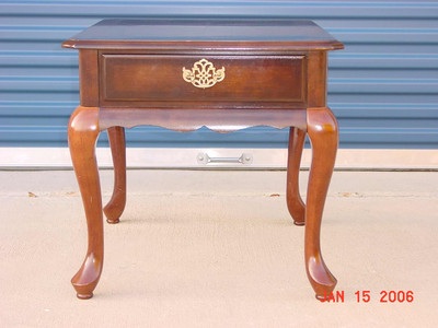 Queen Anne Style Square Cherry End Table