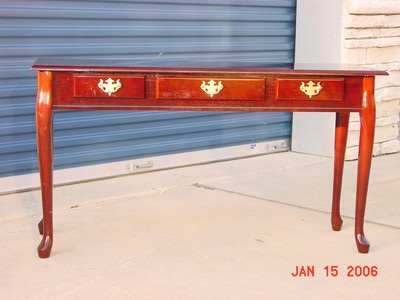 Queen Anne Style Cherry Sofa Tables (3)