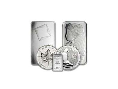 Buy certified Platinum bars, Coins, and 