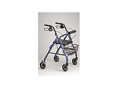 Four Wheel Walker with Basket and Brakes